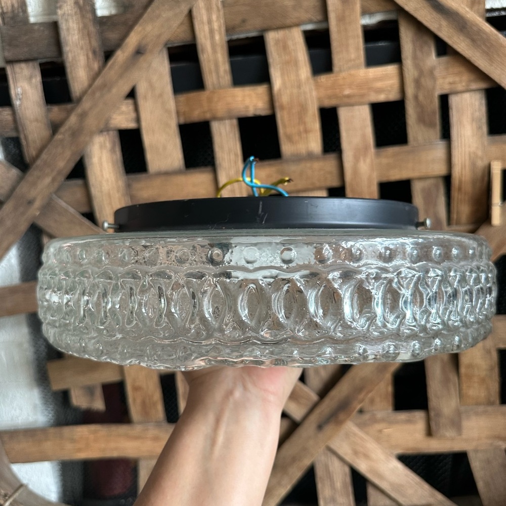 Vintage mid century modern flush mount light